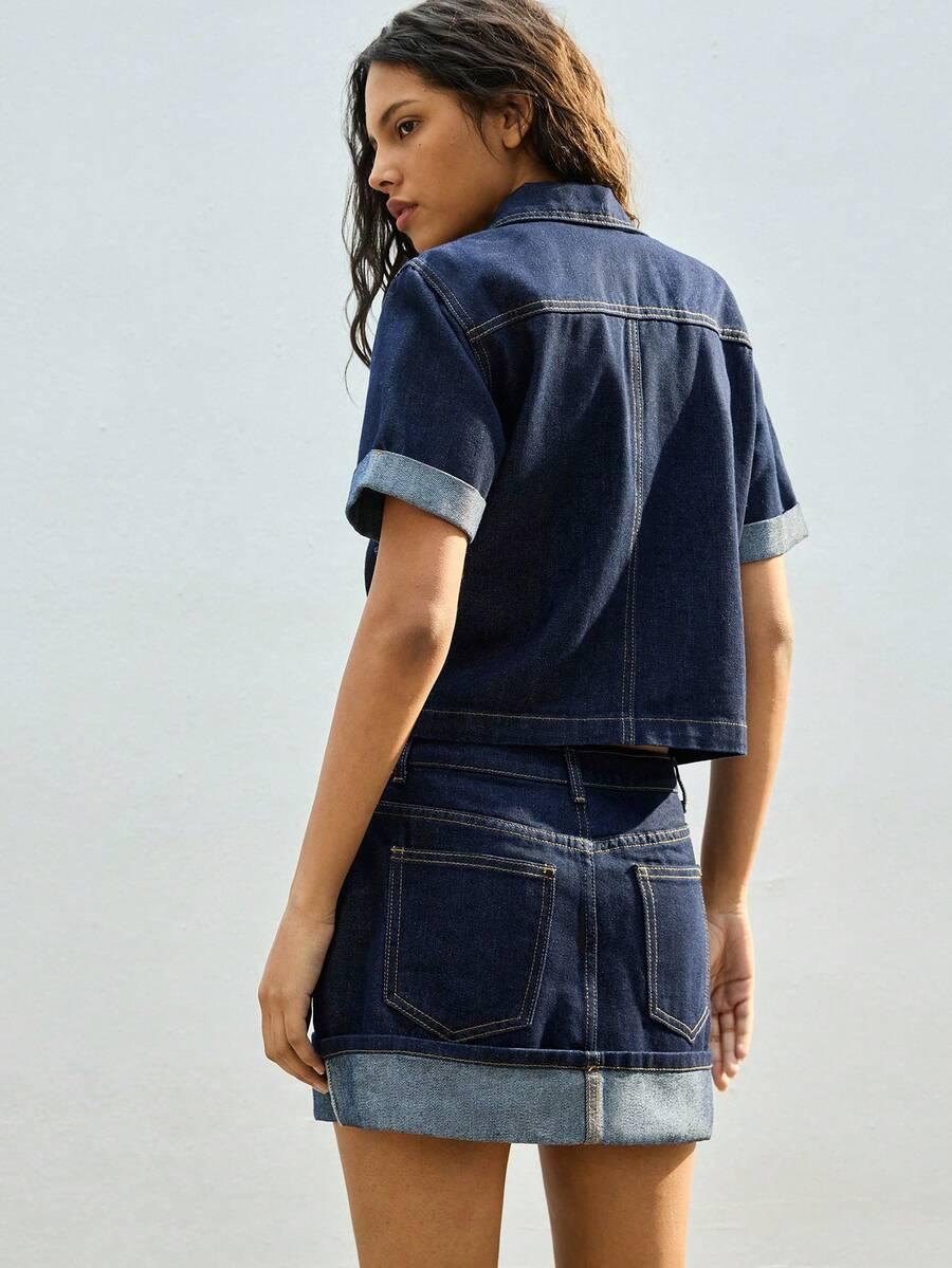 KURTKA JEANS GUZIKI