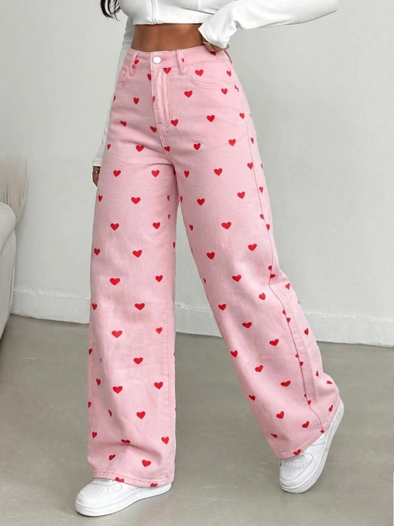 RÓŻOWE SPODNIE JEANS