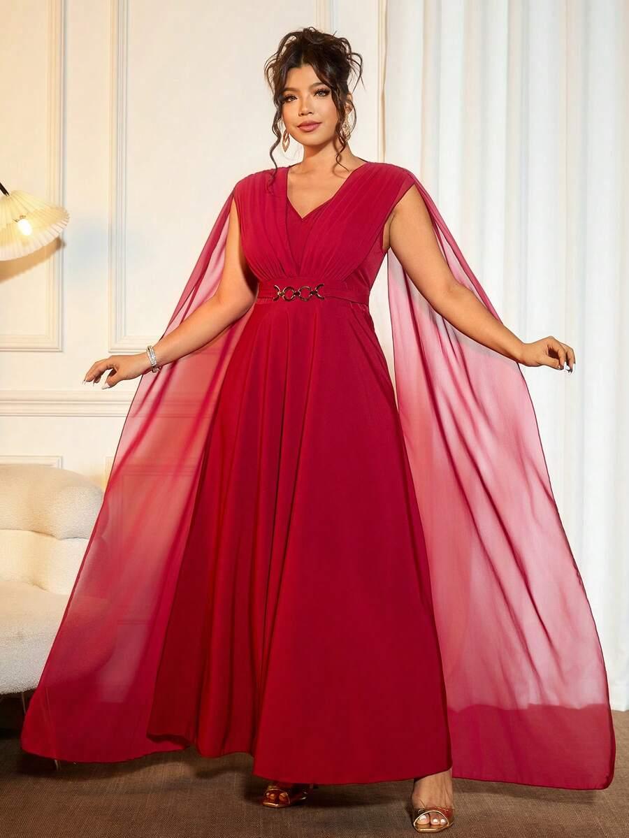 CZERWONA MAXI SUKIENKA