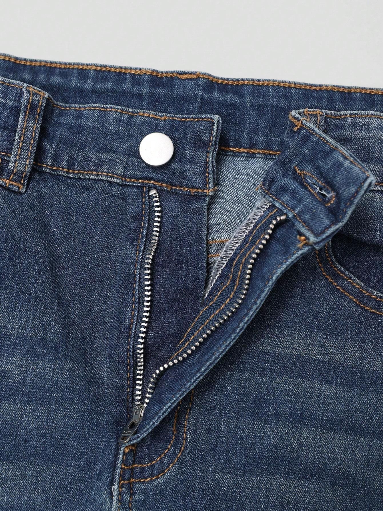 niebieskie spodnie jeans dzwony