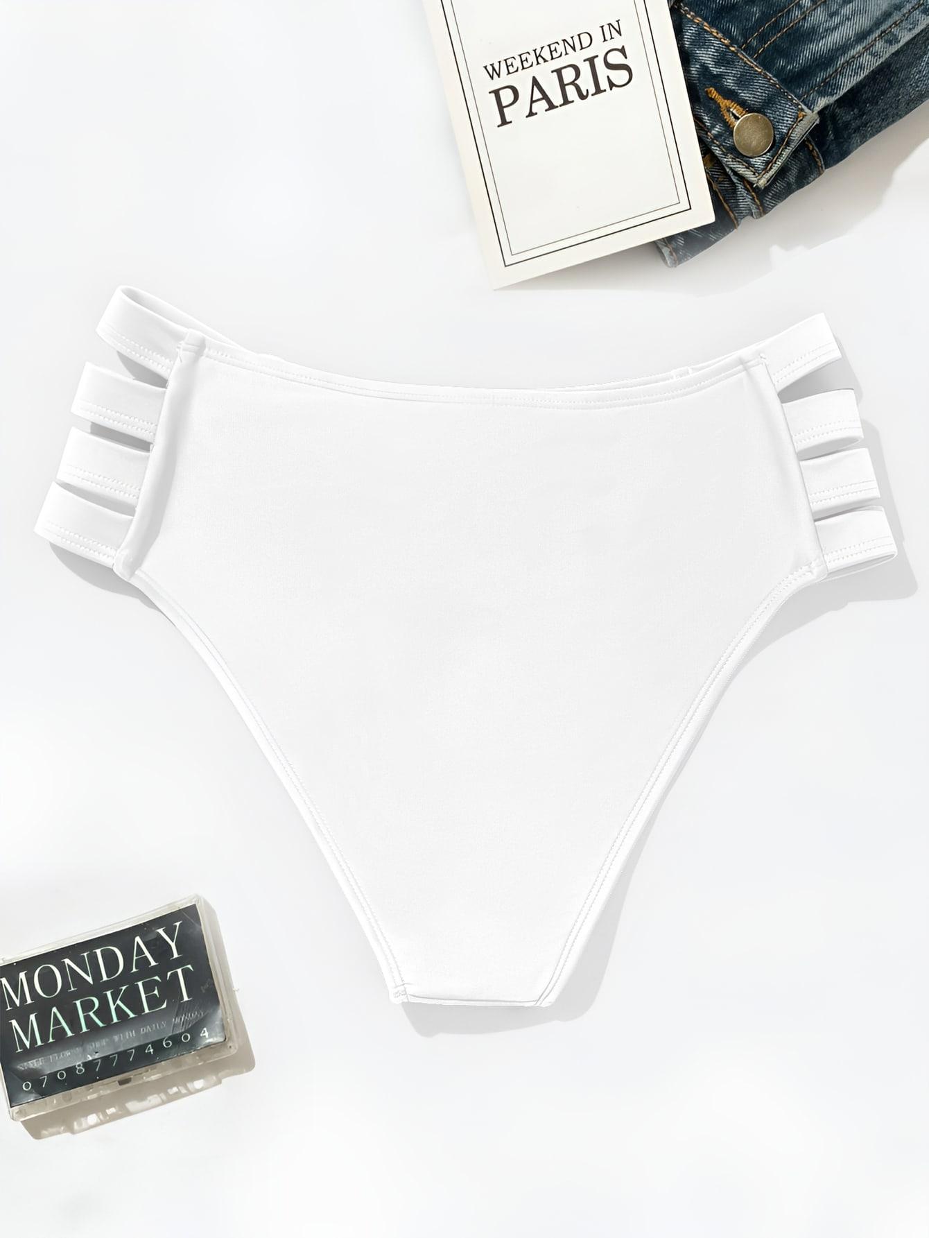 biały dół od bikini wycięcia