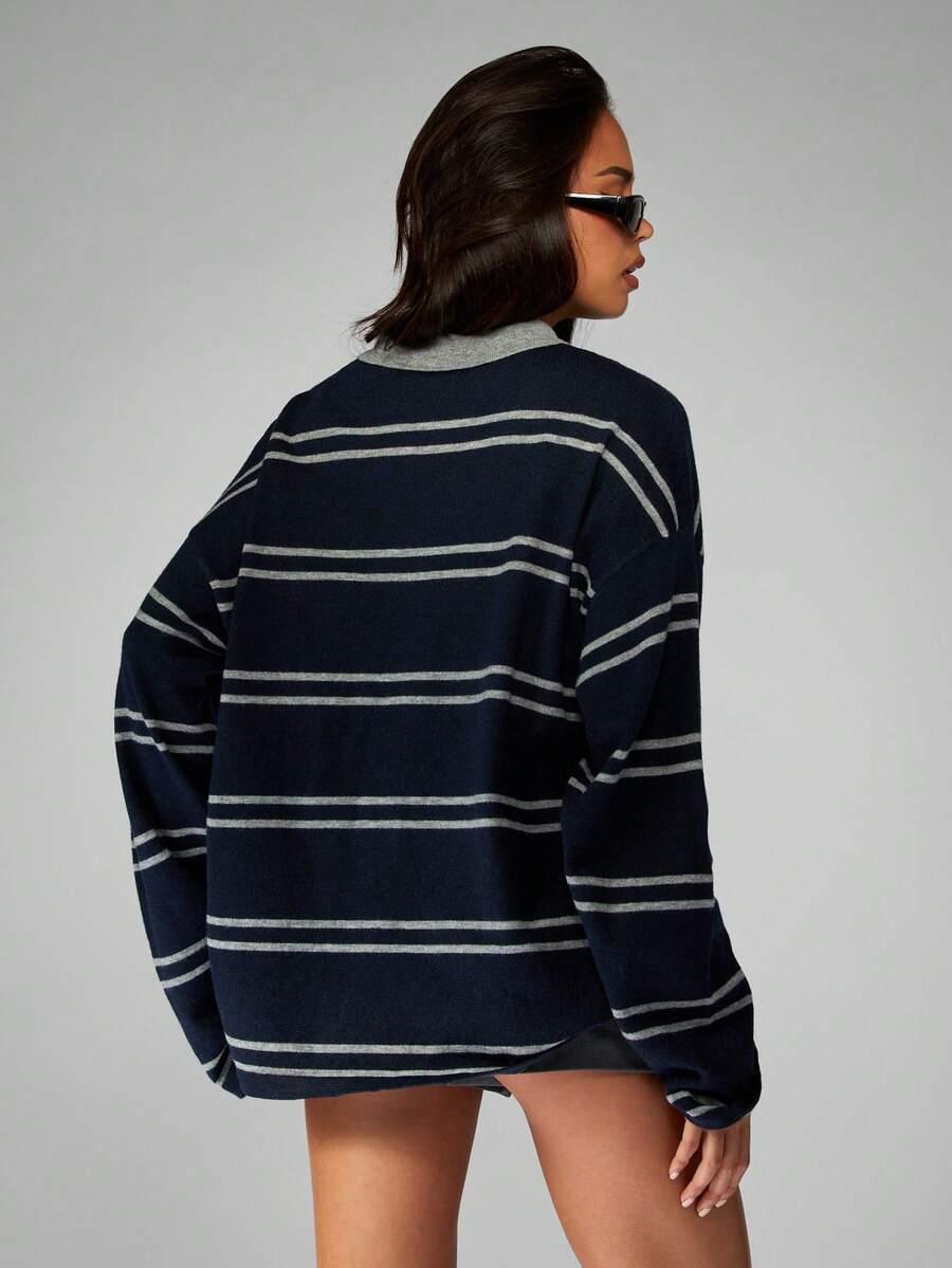 SWETER W PASKI KONTRAST