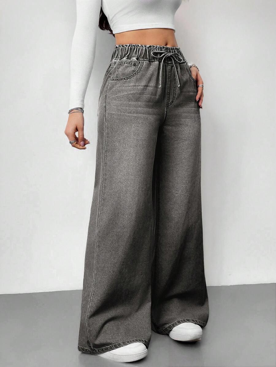 szare spodnie jeans