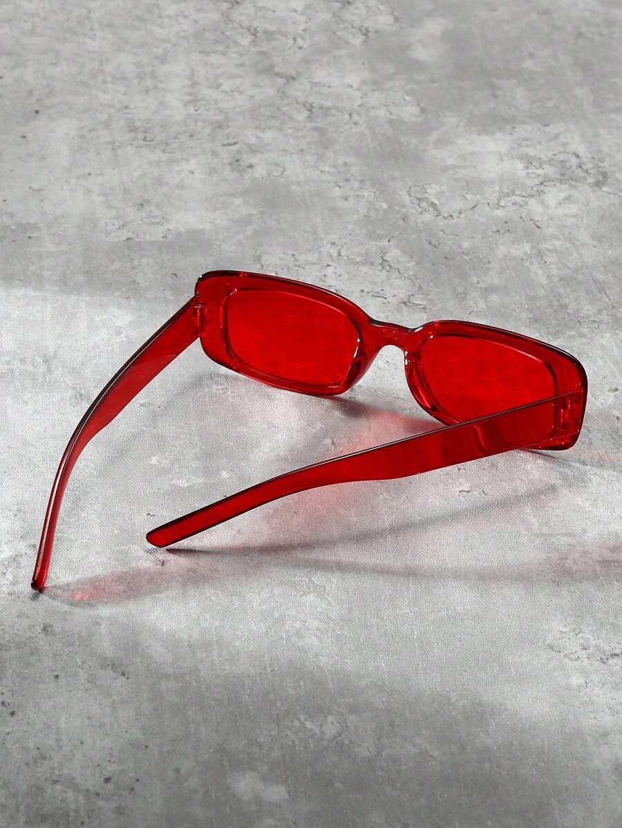 czerwone okulary casual