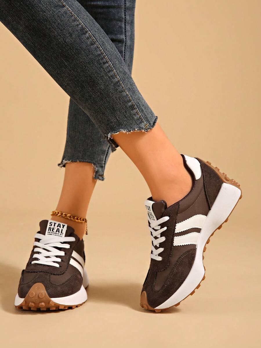 BRĄZOWE BUTY SPORTOWE 