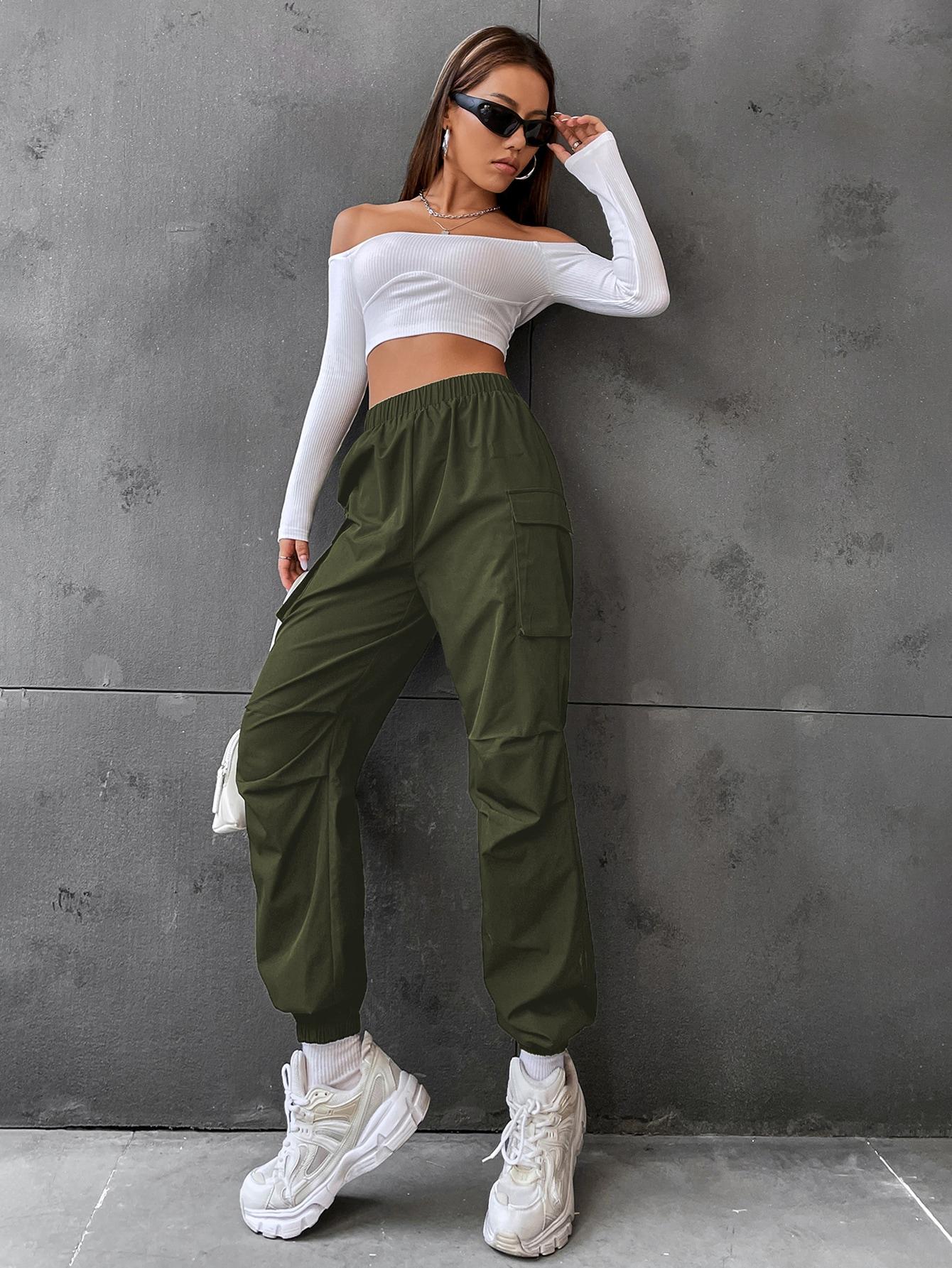 ZIELONE SPODNIE CASUAL