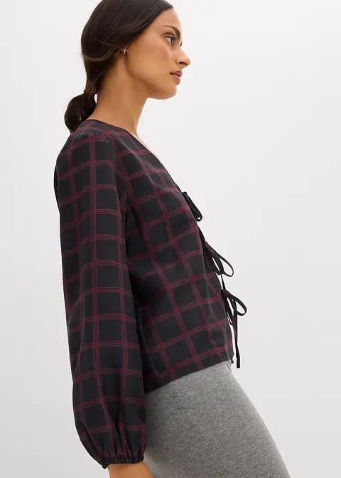 bluzka oversize w kratkę