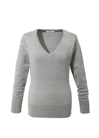 SWETER DAMSKI V-DEKOLT BAWEŁNIANY