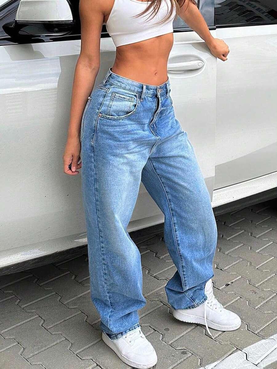 NIEBIESKIE SPODNIE JEANS