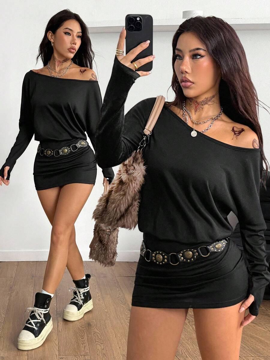 czarna mini sukienka 