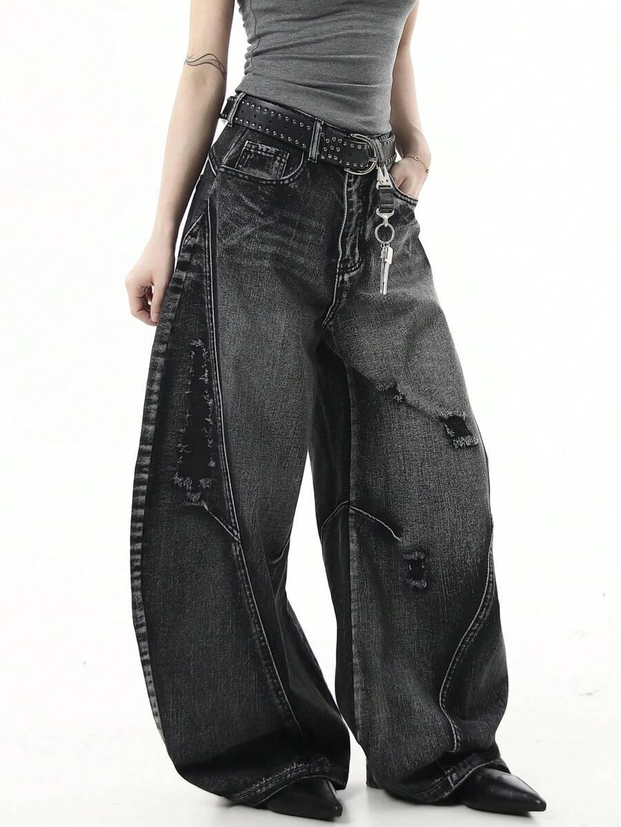 czarne spodnie jeans 