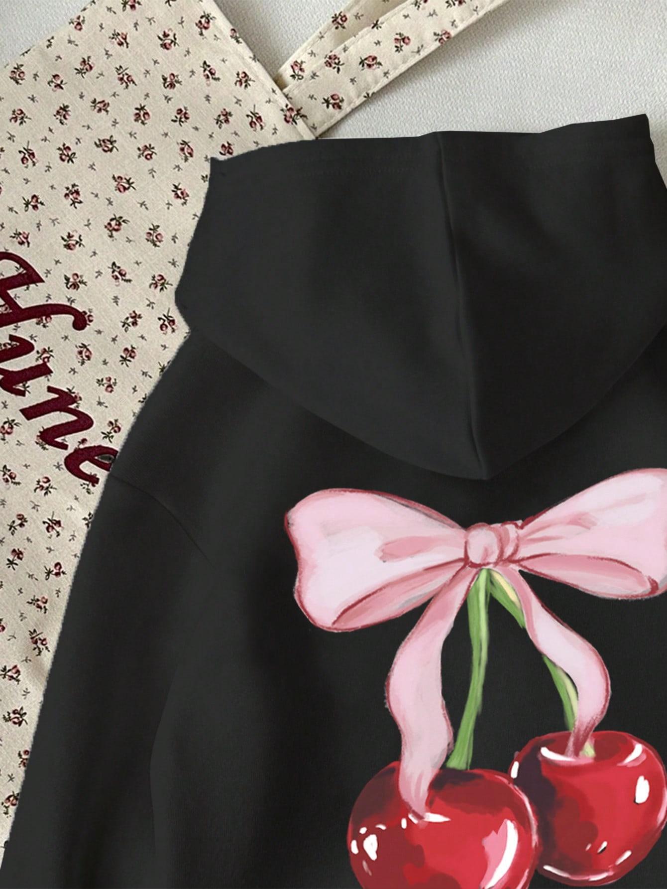 CZARNA BLUZA KAPTUR NADRUK