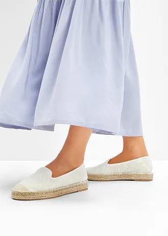 ESPADRYLE DAMSKIE TKANINA KREMOWE