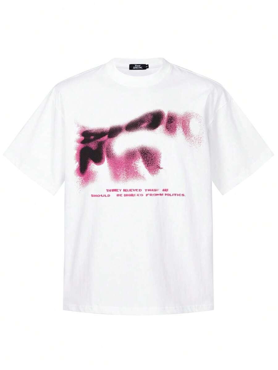 BIAŁY T-SHIRT NADRUK