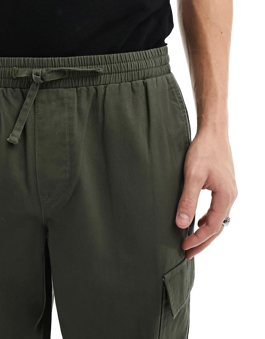 zielone spodnie jogger bojówki kieszenie