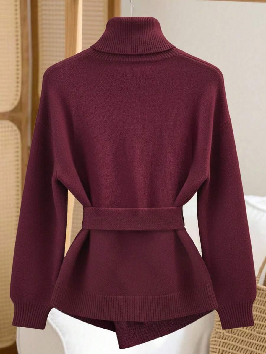 ELEGANCKI SWETER Z GOLFEM