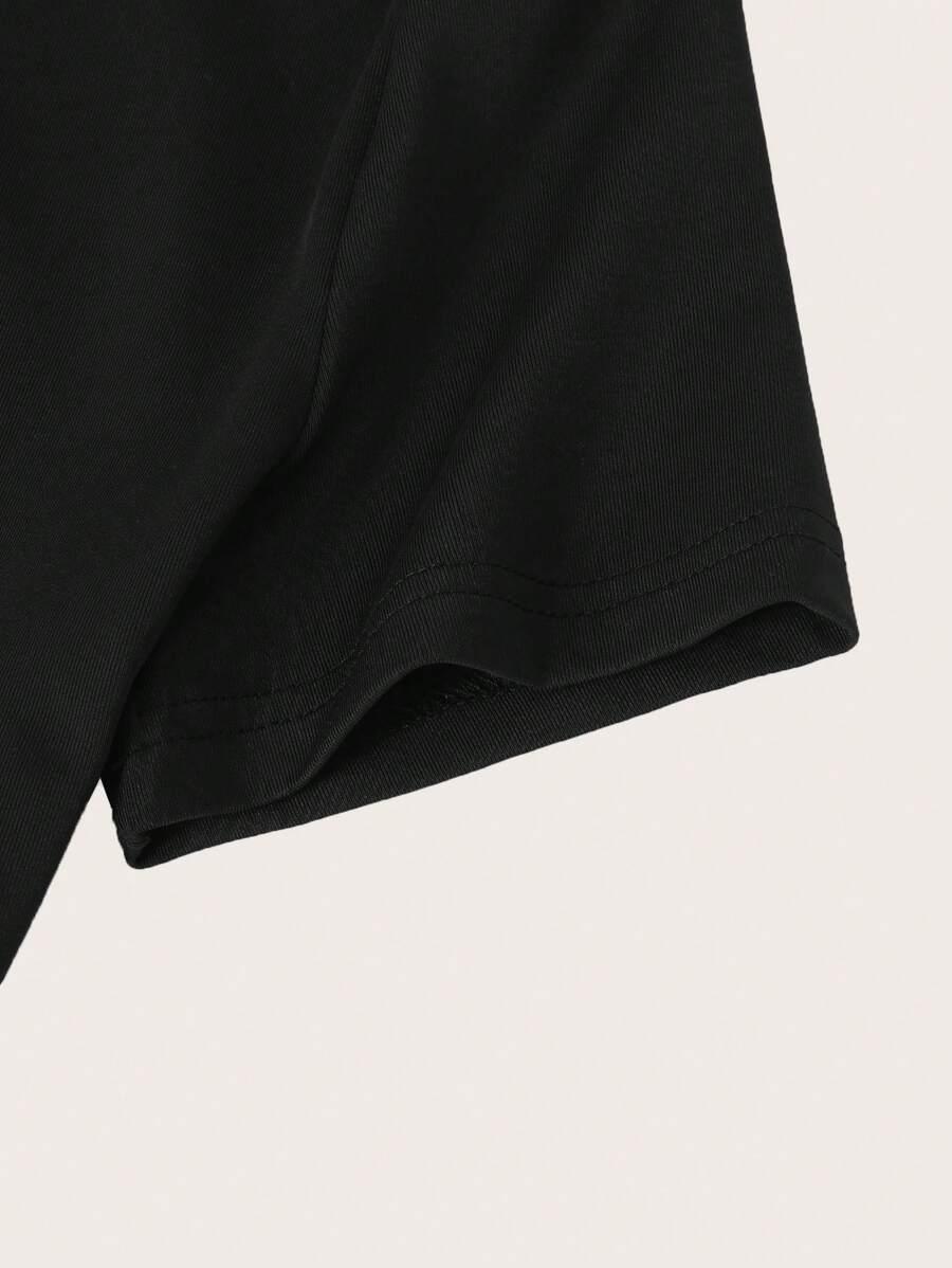 czarny top print