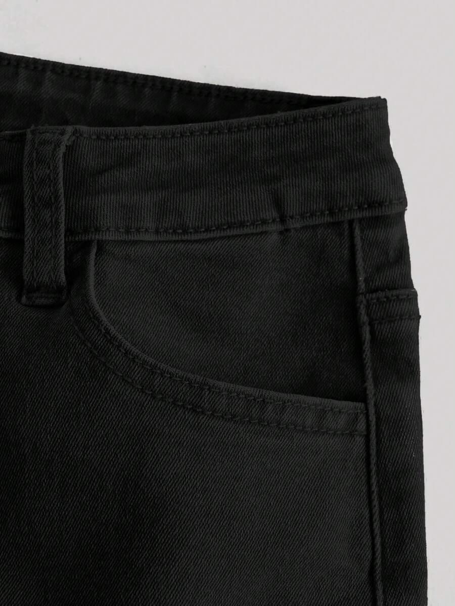 CZARNE SPODNIE JEANS DZWONY