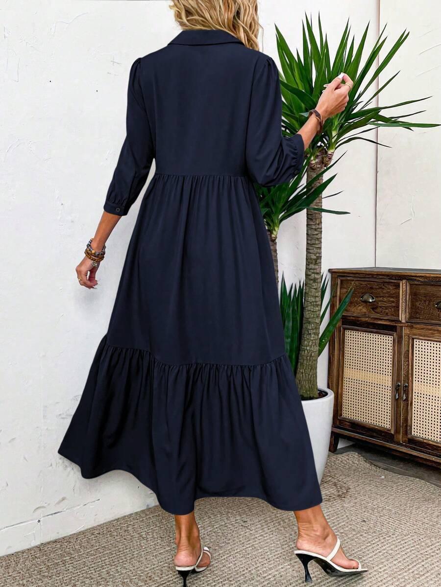 niebieska sukienka maxi
