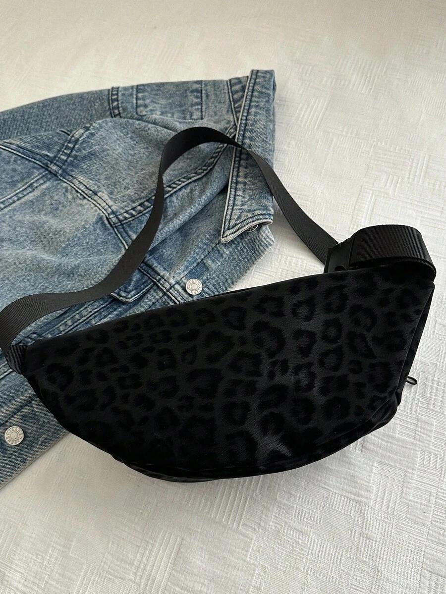 czarna torebka animal print