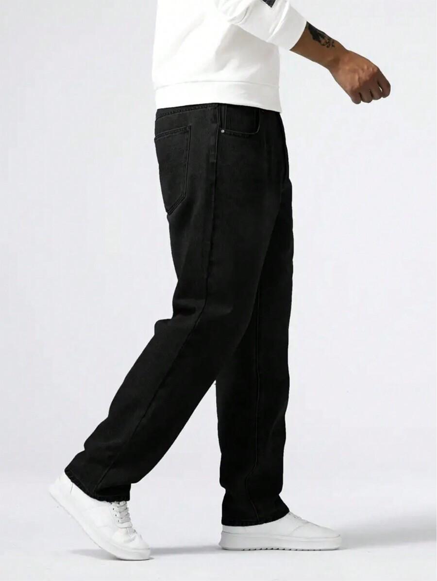 CZARNE SPODNIE JEANS