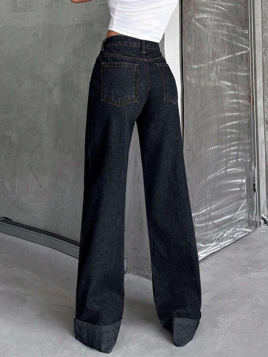 czarne spodnie jeans