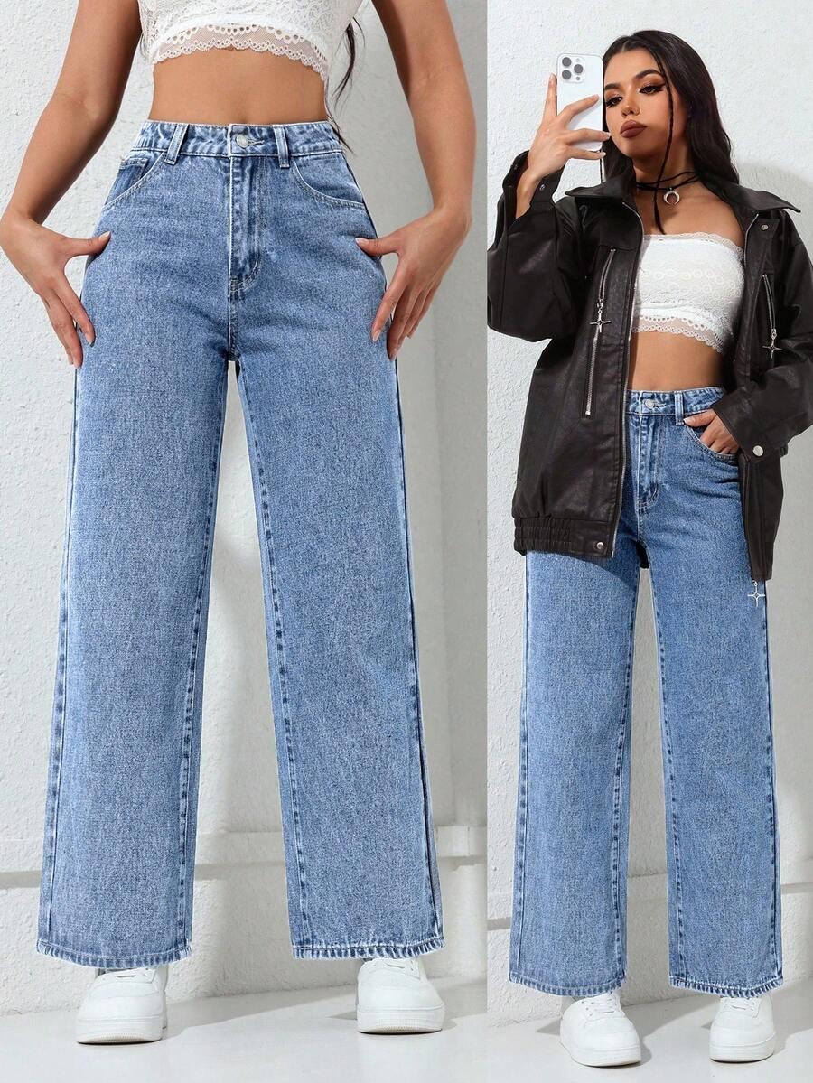 PROSTE SPODNIE JEANS