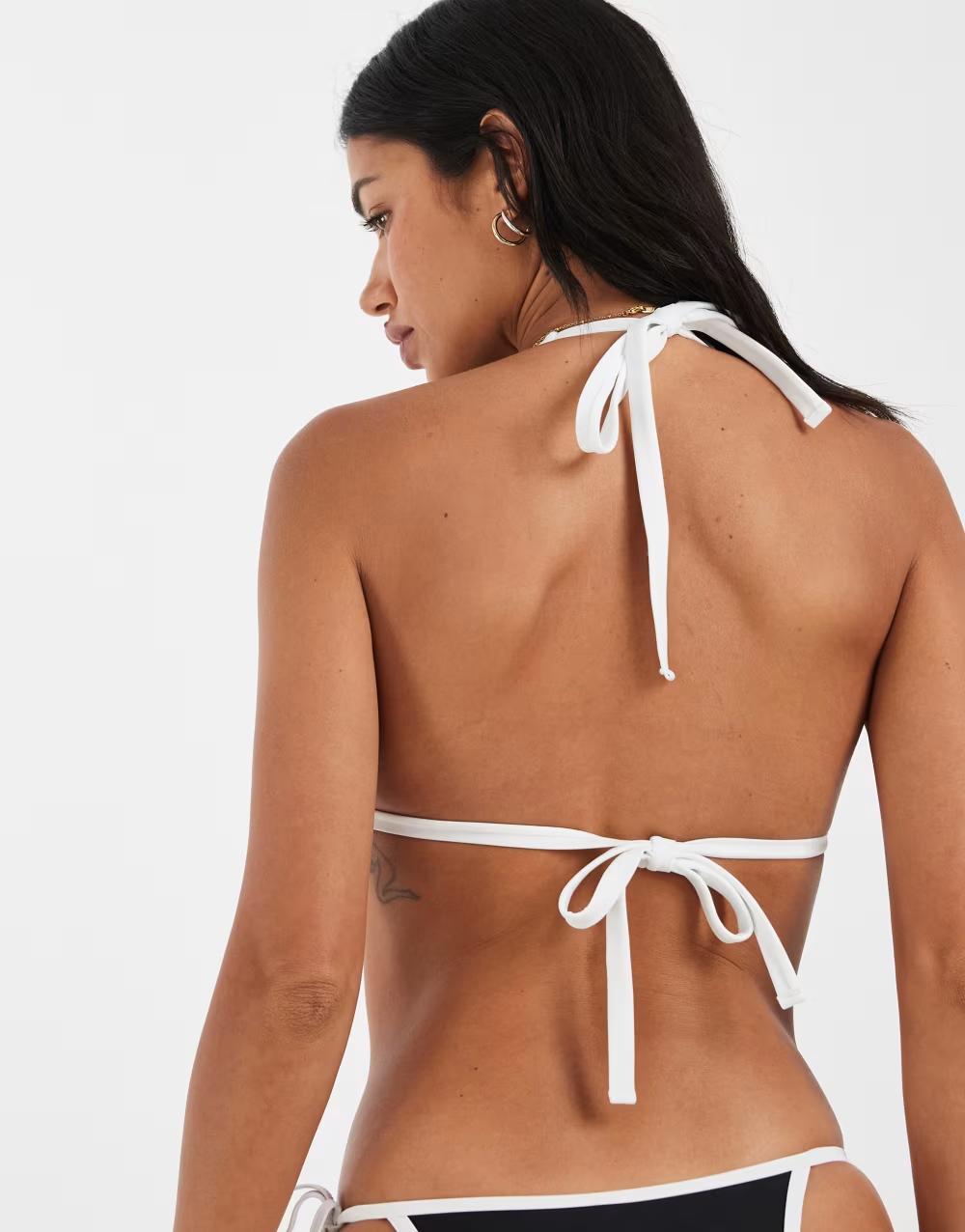 czarna góra od bikini wiązanie