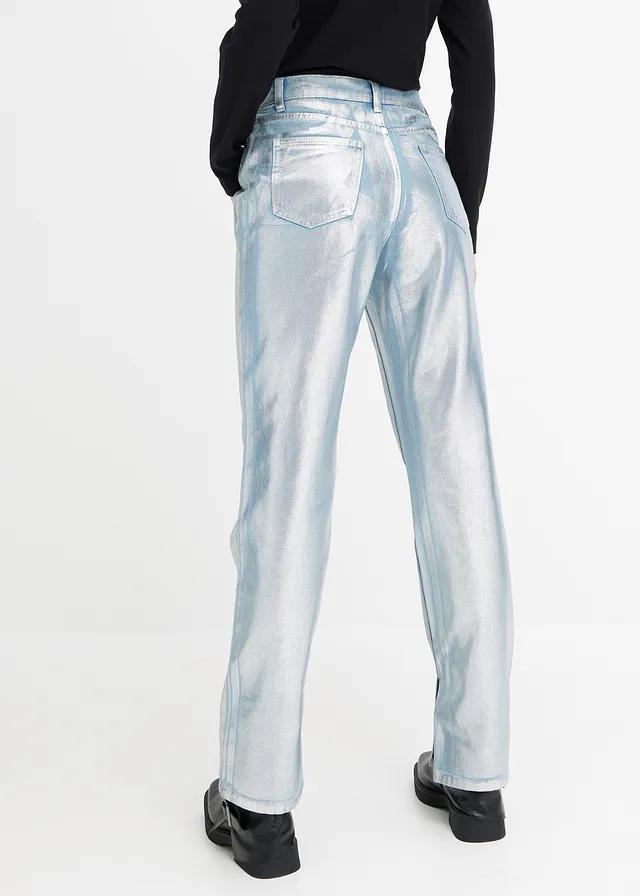 JEANSY DAMSKIE BOOTCUT Z BAWEŁNY WYSOKI STAN