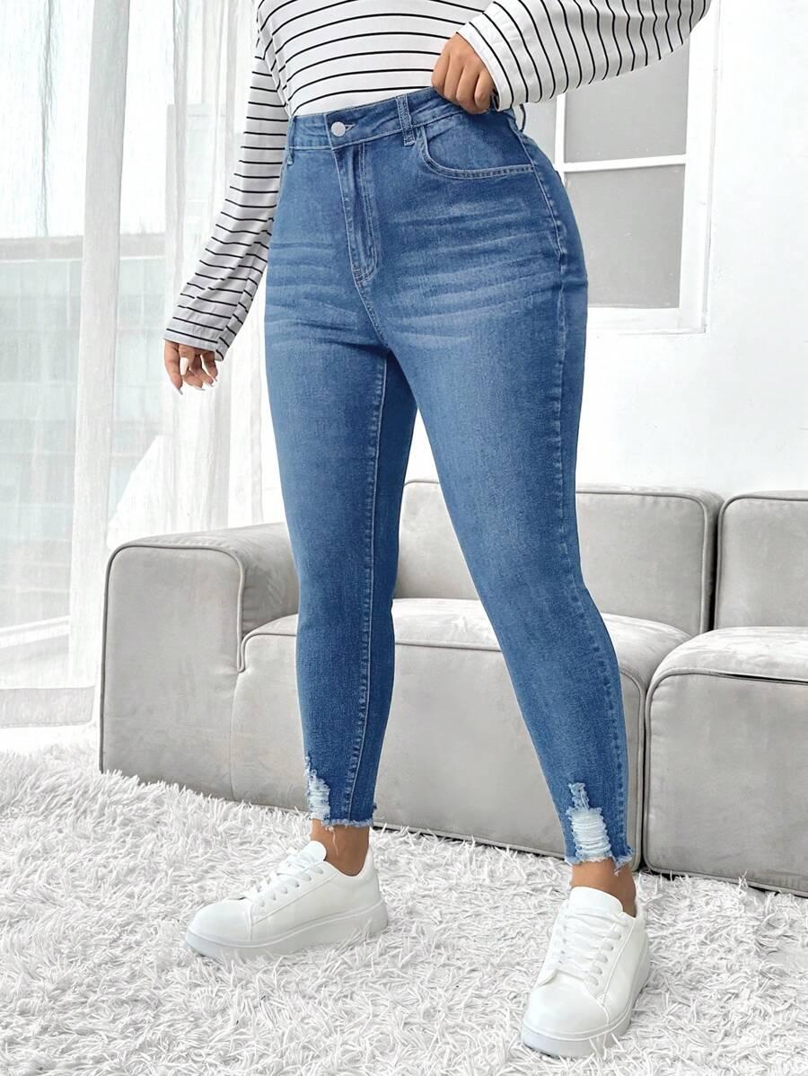 NIEBIESKIE SPODNIE JEANS RURKI