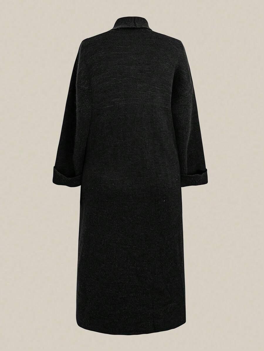 czarny sweter kardigan