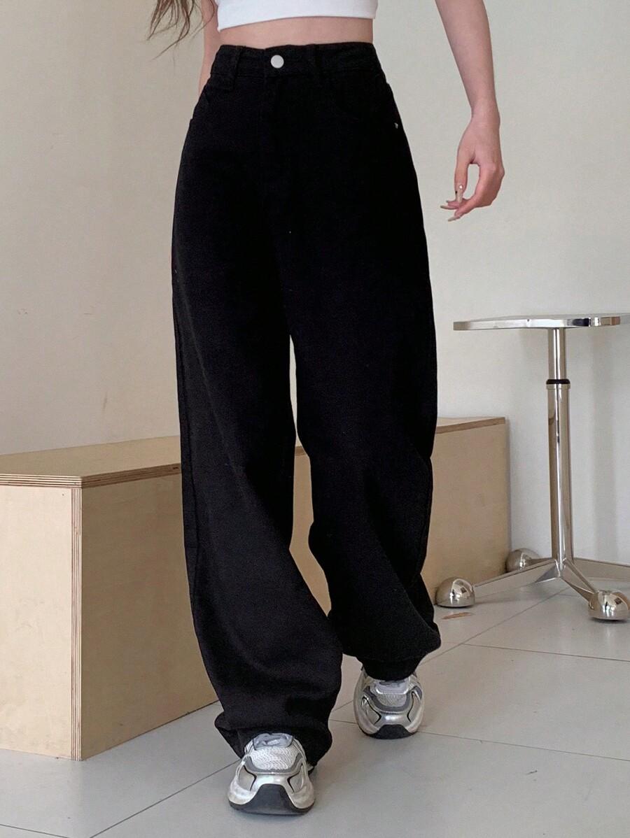 CZARNE SPODNIE JEANS