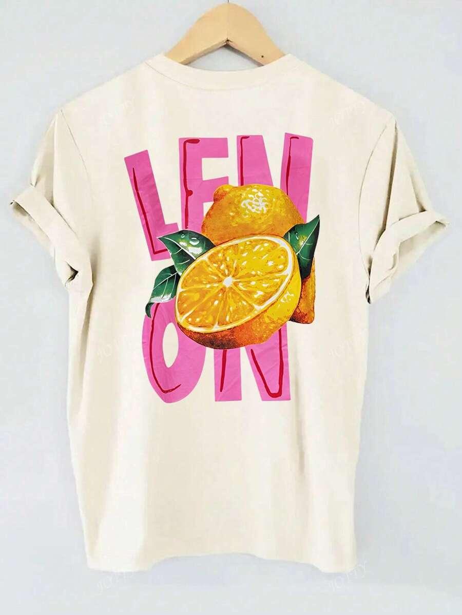 T-SHIRT Z NADRUKIEM NA TYLE