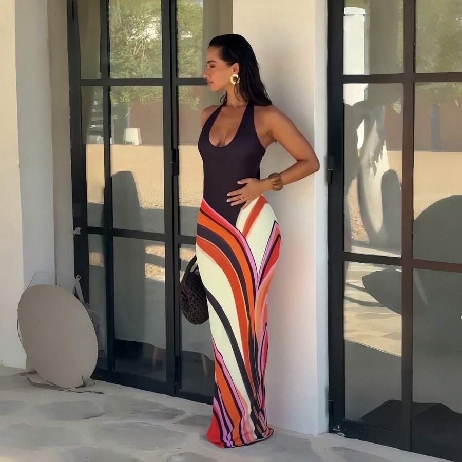 maxi sukienka print