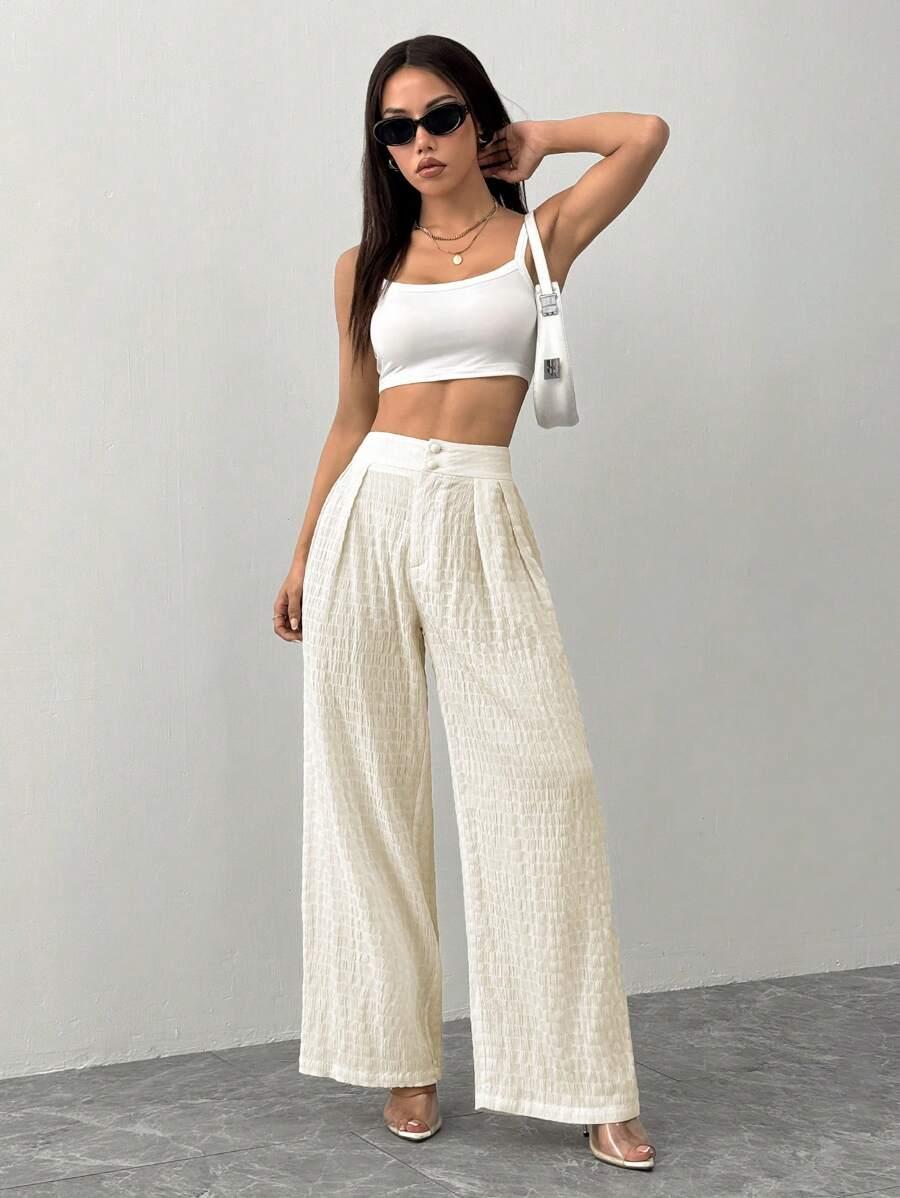 SPODNIE DAMSKIE CASUAL PALAZZO PETITE