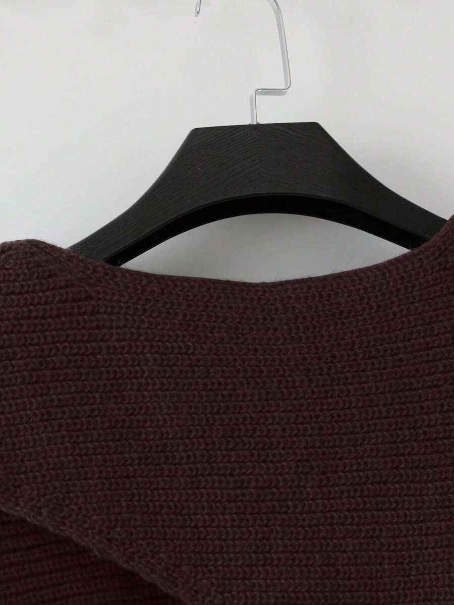FIOLETOWY KOMPLET SWETER SPODNIE 