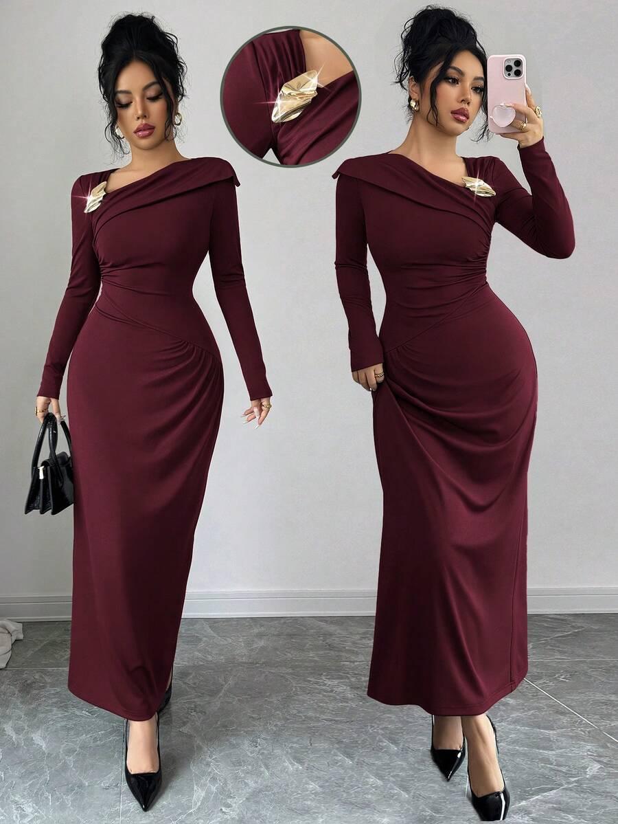 czerwona sukienka maxi