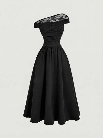 czarna sukienka maxi