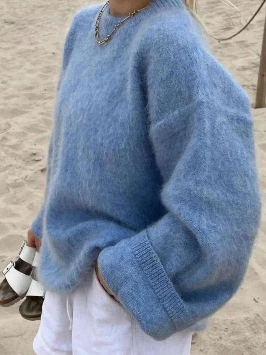 BŁĘKITNY SWETER DŁUGI RĘKAW