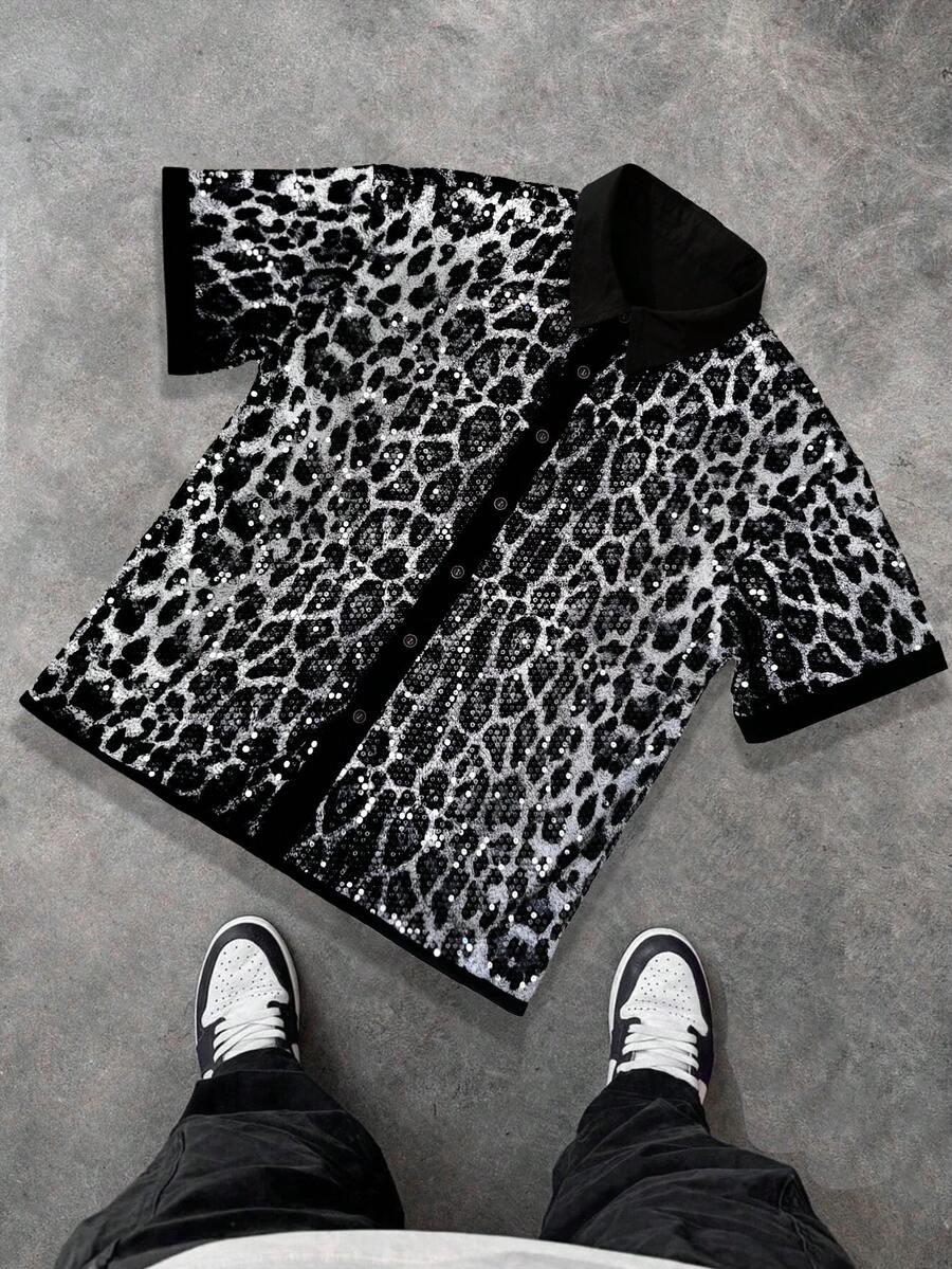 bluzka zdobienia animal print