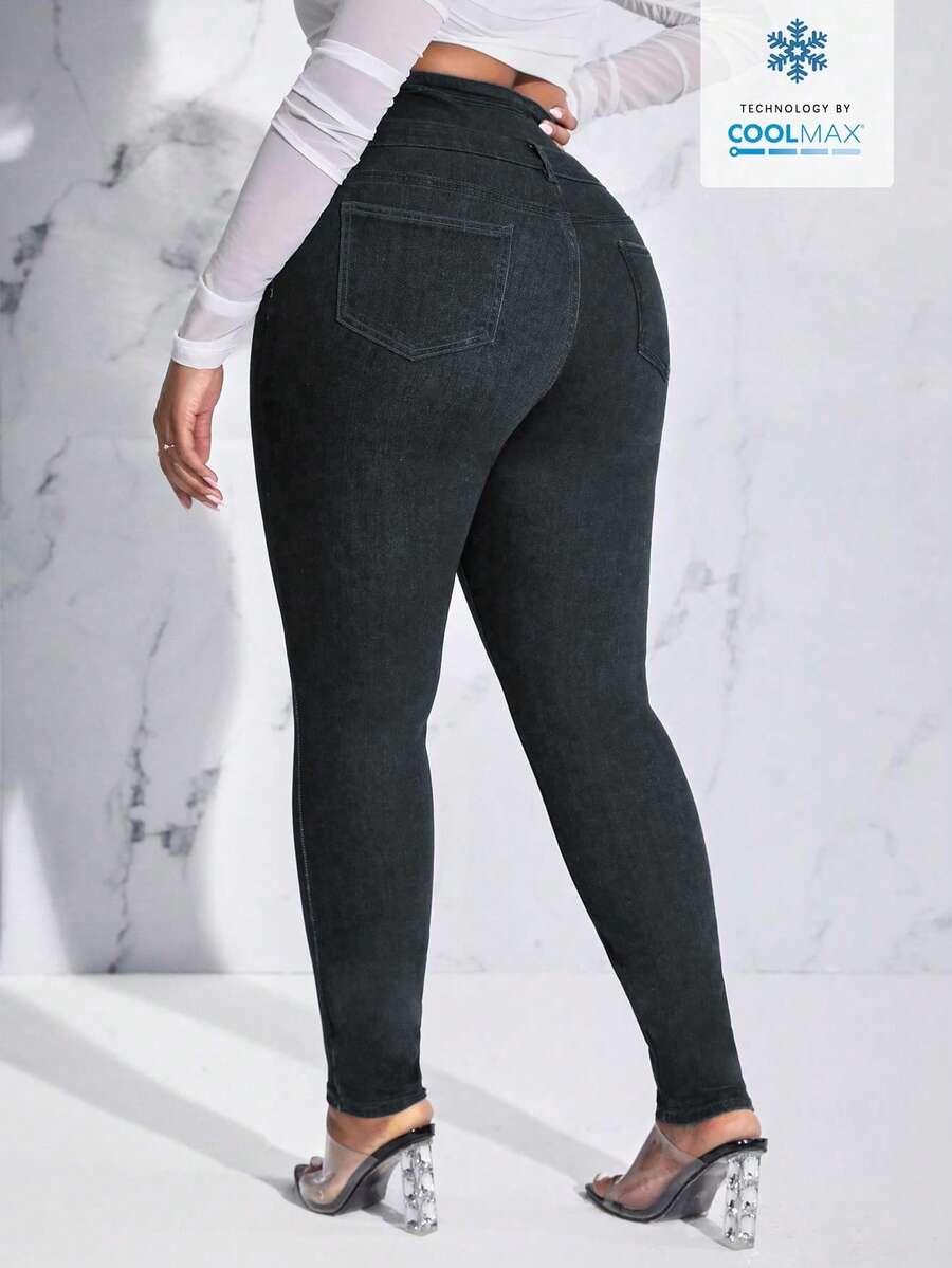 czarne spodnie jeans 