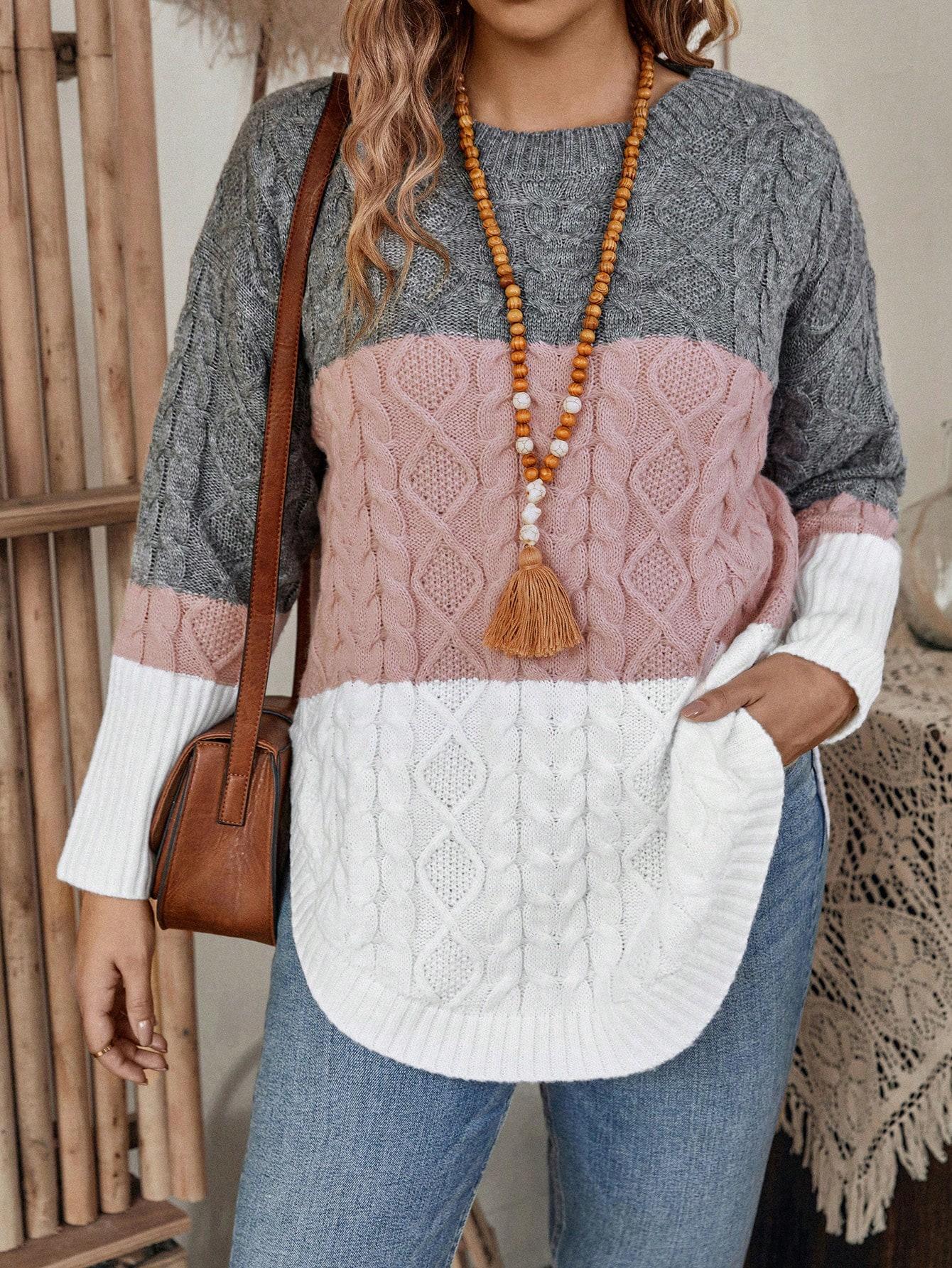 sweter w paski