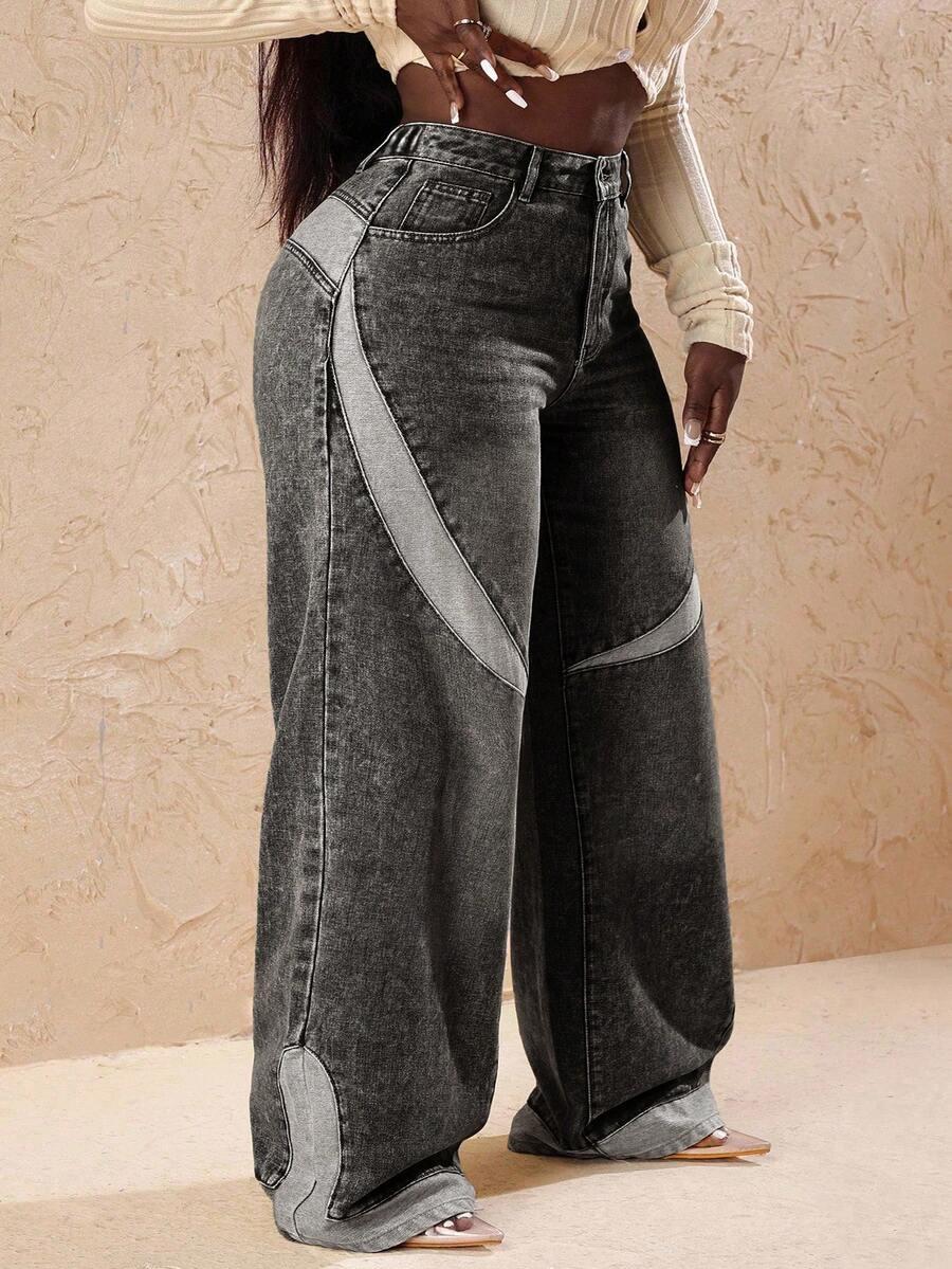 szarE SPODNIE JEANS