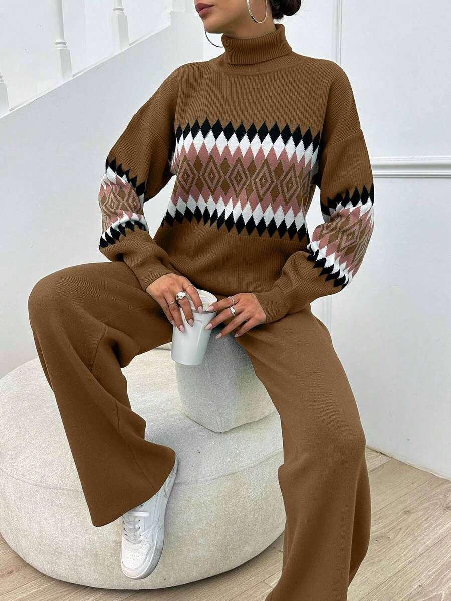 spodnie sweter komplet