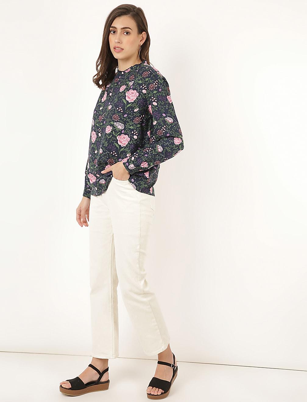 BLUZKA W KWIATY T52-2131K-ZZ