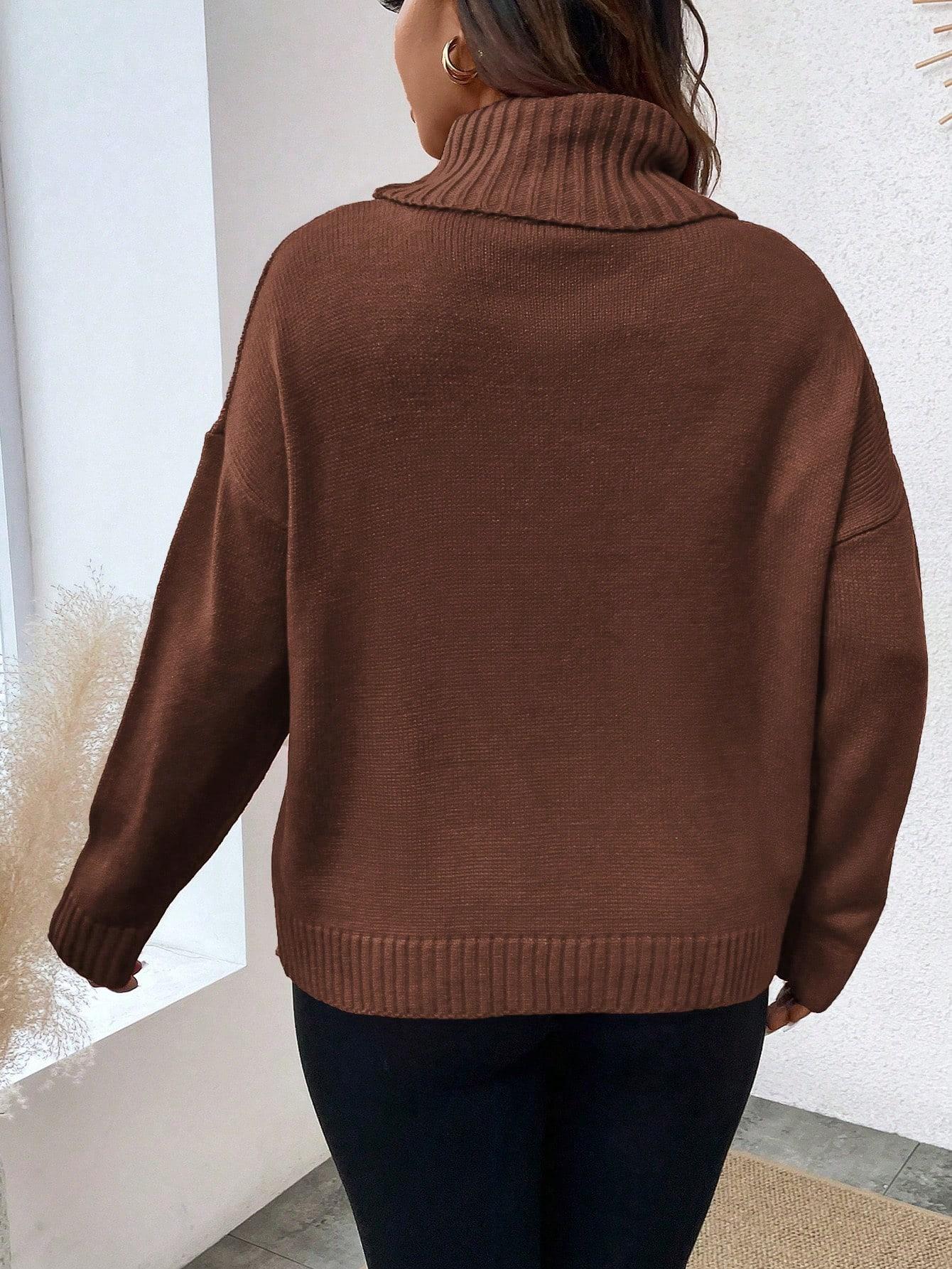 BRĄZOWY SWETER GOLF