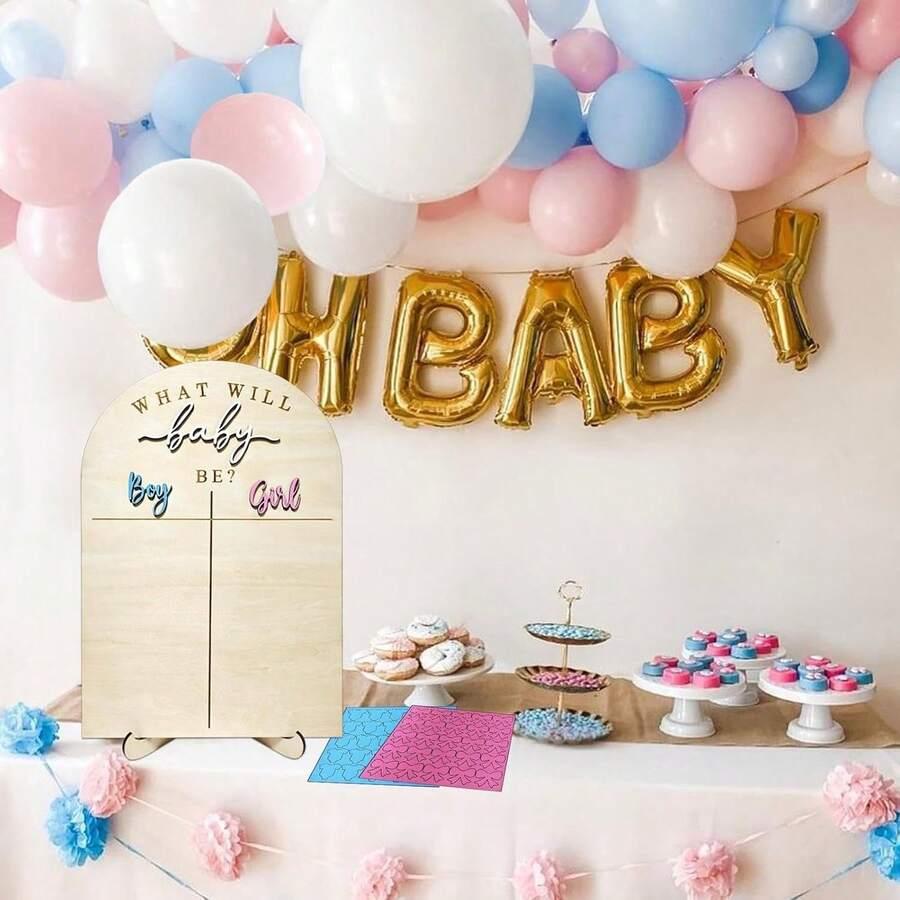 tablica drewniana na baby shower