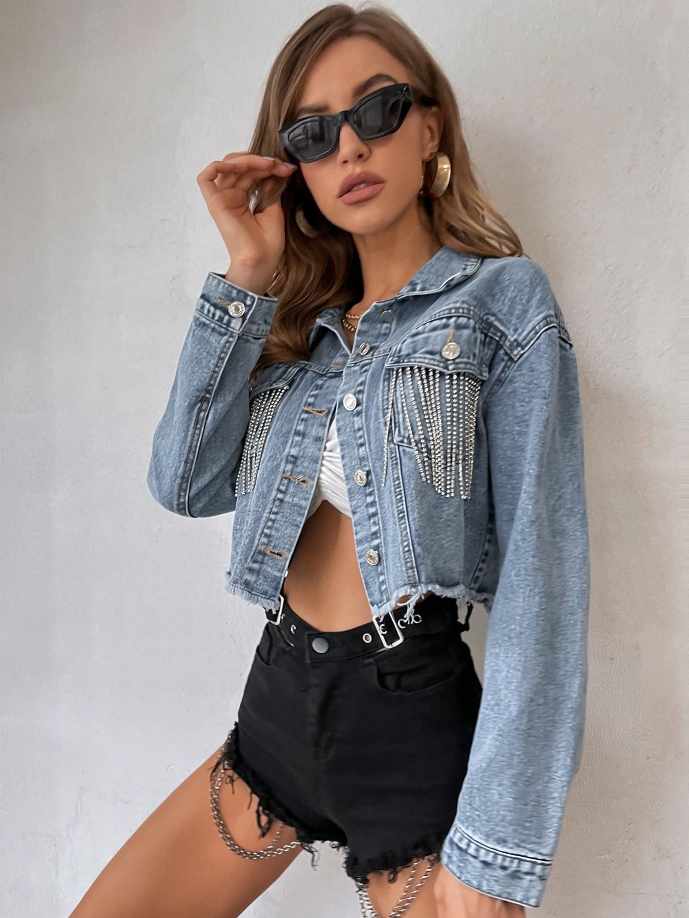 niebieska kurtka jeans 