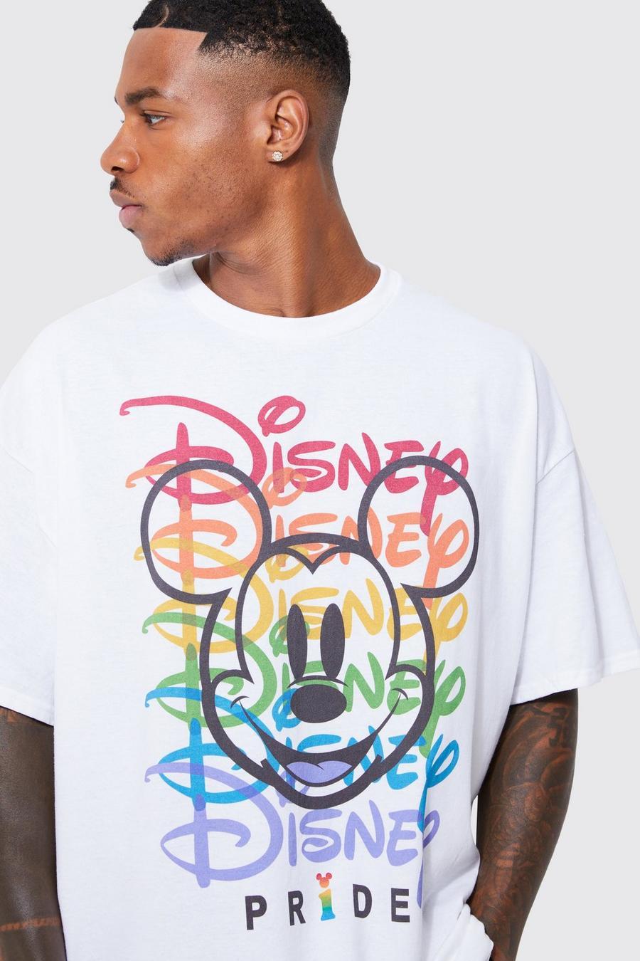 biały t-shirt oversize disney mickey mouse