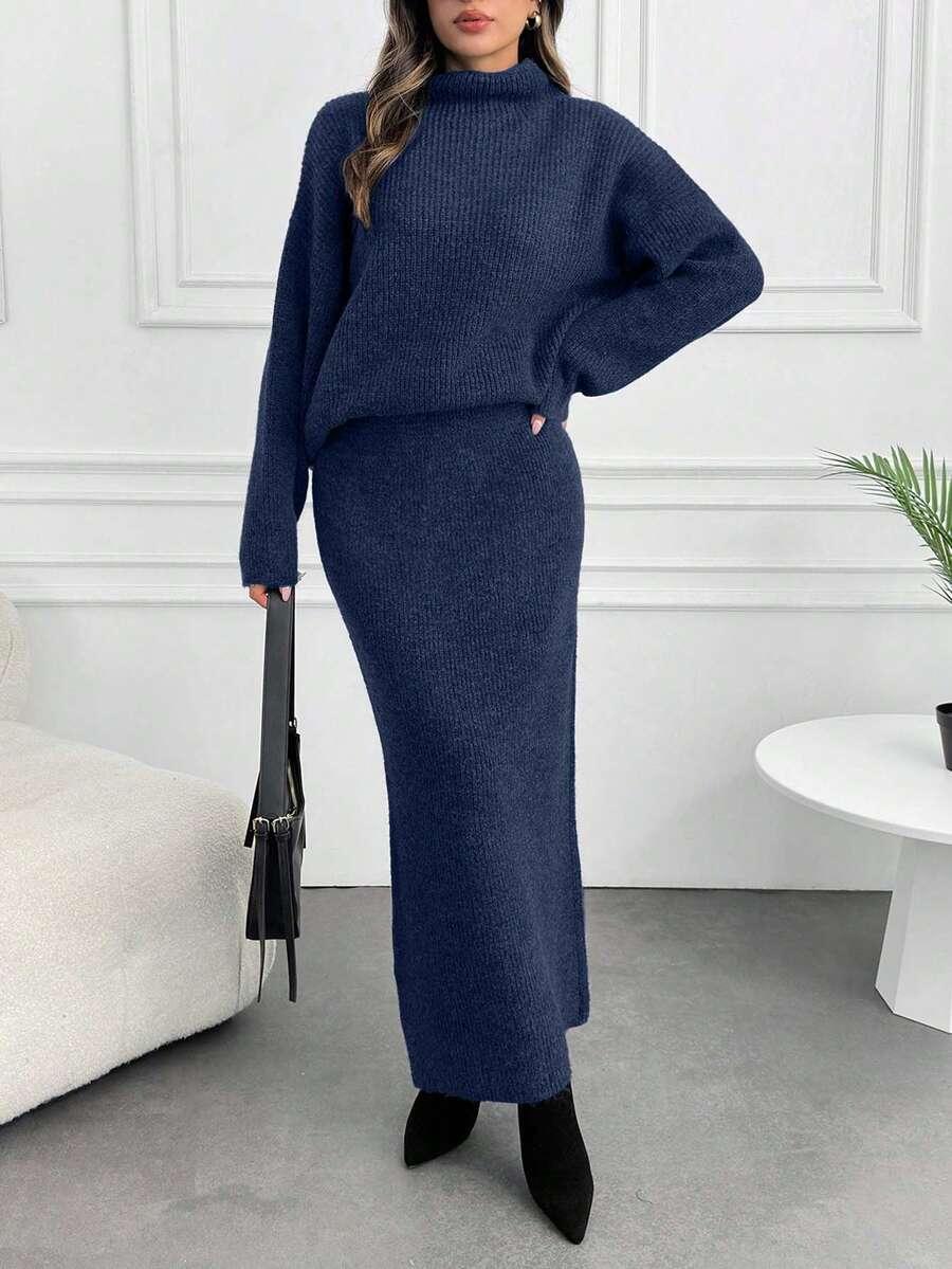 sweter spódnica komplet
